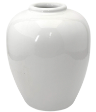 Ваза керамическая Дуэт Белая Н-18см