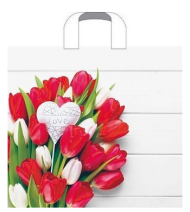 Сумочка пакет п/э петлевидная ручка 380*420мм С любовью Арт-51588