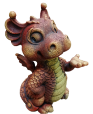 Фигурка Дракончик Шика терра-красный Арт-Ф266 48см