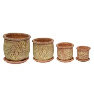 Кашпо Бамбук №-2 ЗОЛОТОЕ (D-12см)