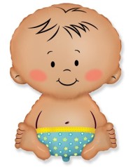 Шар фольгированный 13/33см Малыш мальчик