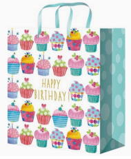 Сумочка пакет картон 220*310*100мм Кексики Арт-4439