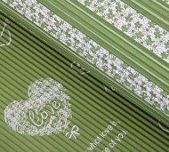 Бумага гофре листами Цветы зеленая 50*70см 1149491 1/28шт