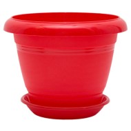 Горшок Фестона 4,6лит D-25см Красный с поддоном