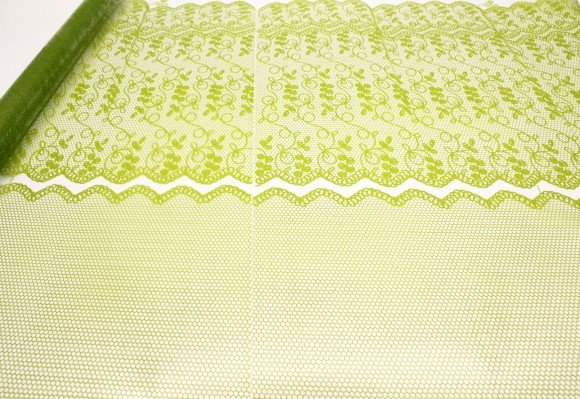 Пленка прозрачная с рисунком Вуаль Салатовый 70см/10см