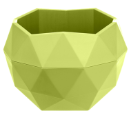 Горшок Топаз 0,45лит Фисташковый Арт-9642 (с дренажной системой)