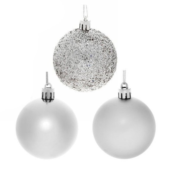 Ёлочное украшение Шары (4см/24шт) Микс Арт-№35