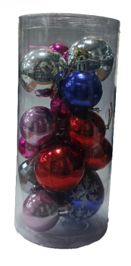 Ёлочное украшение Шары (4см/24шт) Микс Арт-№35