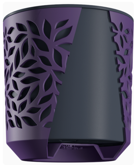 Горшок Leaves 1,25лит Слива/Антрацит (с дренажной системой)