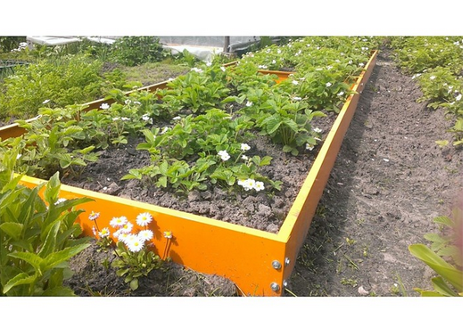 Клумба Оцинкованная 195*100*15см Оранжевая Greengo Грядка