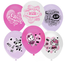 Шар латексный 12/30см пастель Классного Дня рождения 1уп/25шт Арт 812149