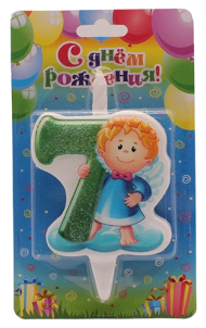 Свеча Цифра 7 Ангелок 3547