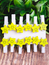 Прищепка Звёздочка Арт-98152 (1уп/12шт) Цена за штуку