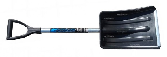 Лопата Снег пластиковая Актив Авто 900*270*370мм с алюминиевым черенком