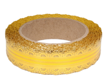 Лента Ажур 3см*25ярд Жёлтая