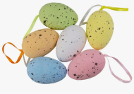 Яйца пасхальные Набор 3см*6шт пенопласт ЦЕНА за НАБОР