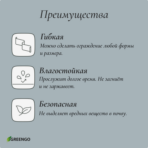 Лента Бордюрная гофрированная 20см*9м Комфотр Greengo Жёлтая Арт-5651229