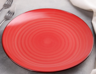 Тарелка керамическая Морской мир D-27см Красная Арт-4933206