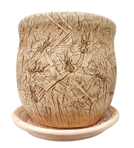 Кашпо Муравьи №-3 ЗОЛОТОЕ (D-19см)