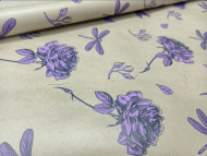 Бумага крафт Надежда сиреневый на коричневом 70см*10м