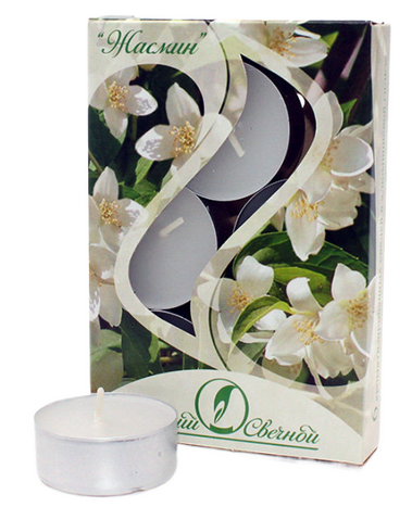 Свеча гильза Ароматизир Жасмин Набор 6шт*12гр