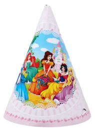 Колпак бумажный В гостях у Принцессы (16см/6шт) Арт-6892