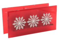 Подсвечник стекло 3свечи снежинка h=10 404275