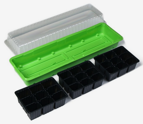 Набор МиниПарник Greengo 5шт Арт-4001634 с Крышкой 27ячеек 570*180*60мм