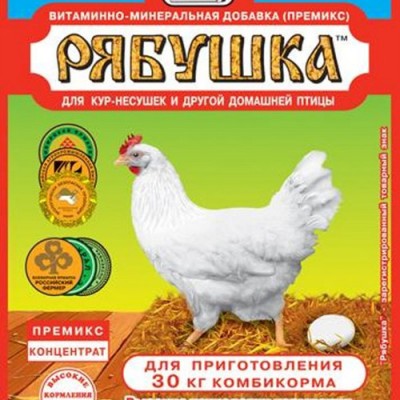 Премикс Рябушка 150гр на 30кг корма (1/70шт) кормовая добавка