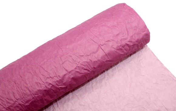 Бумага жатая двухцветная фуксия-розовый матовый 70см*5м