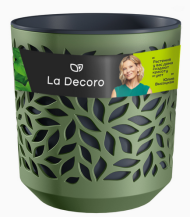 Горшок Leaves 1,25лит Оливка/Антрацит (с дренажной системой)