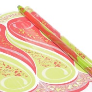 Пленка прозрачная с рисунком Мечта Салатово-Красная 70см/200гр