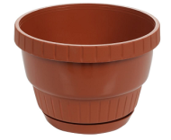 Горшок Крокус классик 200мм Терракот с поддоном высота 14см