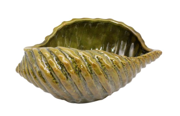 Ваза керамическая Ракушка Оливковая Арт-3902-19 19см*14см*9,5см