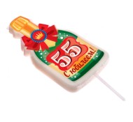 Свечи для торта Бутылка шампанского 55 С Днём Рождения 9*16см 3275211