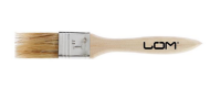 Кисть плоская деревянная ручка 25мм