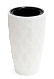 Горшок Флэйм 24лит Белый (со вставкой 5лит) М-8883 (D-20см)