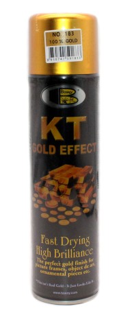 Спрей - краска Золотая Bosny 183 для декора металлик 380мл