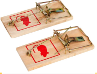 Мышеловка Деревянная Mouse Trap Набор 2шт 10*4см