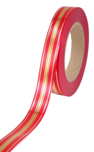 Лента Золот полоса Классика 2см*50ярд Малиновая РОССИЯ
