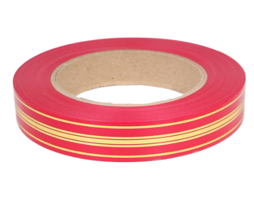 Лента Золот полоса Классика 2см*50ярд Малиновая РОССИЯ