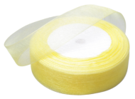 Лента Органза 25мм*30ярд Лимонная