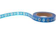 Лента Ромашки 2см*50ярд Голубые РОССИЯ