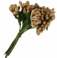 Набор Тычинки для искусственных цветов Золото 12шт