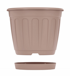 Горшок Дионис 1,6лит Бежевый с поддоном М-8520 (БАШ)