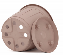 Горшок Дионис 1,6лит Бежевый с поддоном М-8520 (БАШ)