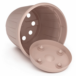 Горшок Дионис 1,6лит Бежевый с поддоном М-8520 (БАШ)