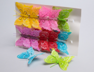 Бабочка на прищепке 80мм Aрт-287414 (1уп/12шт) Цена за штуку