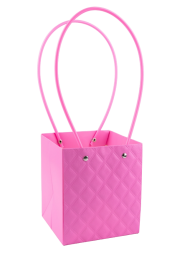 Сумочка для горшечных цветов 128*125мм Ромбы Малиновая