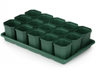 Набор для рассады 15стаканов + поддон 410*245*95мм М-1007 Набор для рассады 15стаканов + поддон 410*245*95мм М-1007